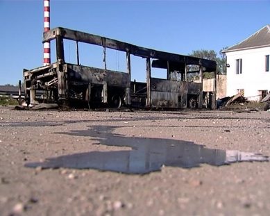 Автобус в Калининграде сгорел на стоянке компании «Балтавтолайн»