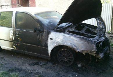 Под Калининградом в сгоревшем автомобиле нашли труп
