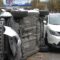 На Московском проспекте автоледи, пытаясь перестроиться, перевернула машину