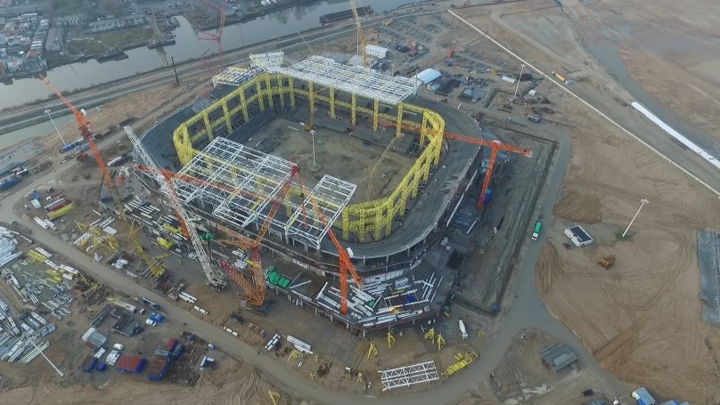 Рольбинов: работы на стадионе в Калининграде идут с опережением графика