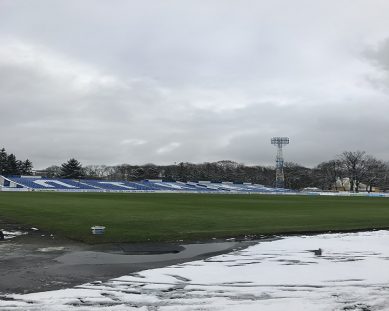 Снег не помешает футболу. «Балтика» и «Волгарь» сыграют на зеленом газоне.
