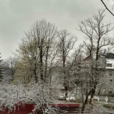 В Калининграде на Пасху выпал снег