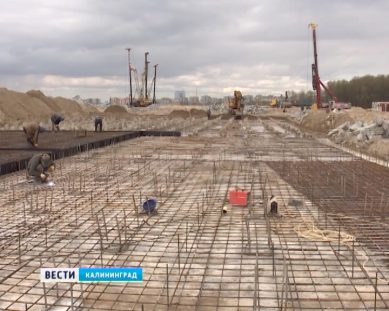 На острове Октябрьский началось строительство улично-дорожной сети к стадиону
