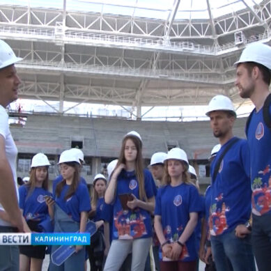 Волонтерам ЧМ-18 показали, как строится стадион «Калининград»