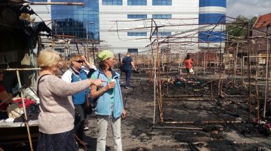Более 200 человек остались без работы после пожара на рынке в Черняховске