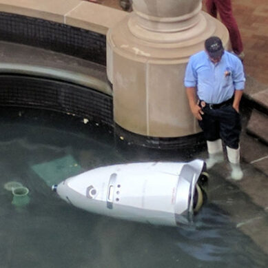 В США робот-охранник утонул в фонтане