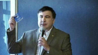 Возле российского посольства в Литве митинговал Саакашвили