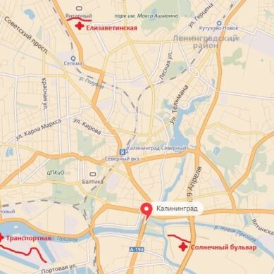 «Вести» составили карту потопа на улицах Калининграда