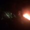 Калининграцы сняли на видео, как горит микроавтобус