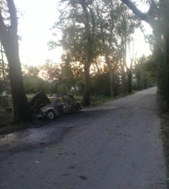 Под Гурьевском водитель на ходу выпрыгнул из горящей машины