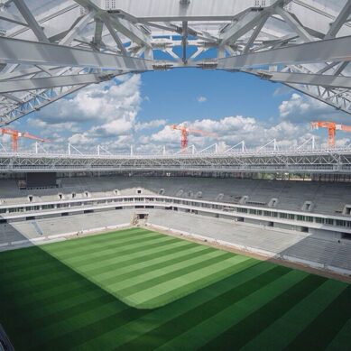 Пользователи приняли газон на стадионе «Калининград» за компьютерную графику