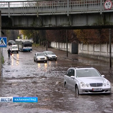 Водители о городском потопе: «На дорогах Калининграда просто море»