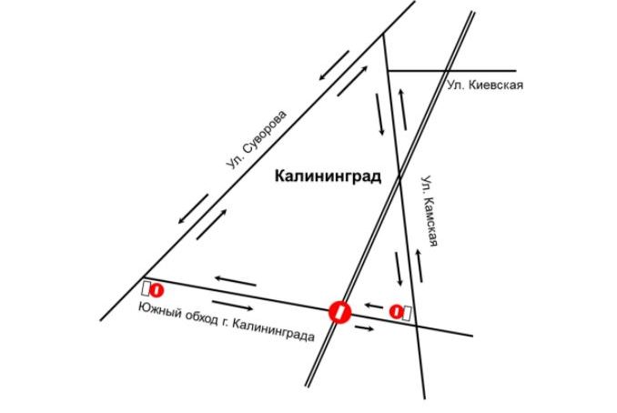 В Калининграде часть Южного обхода временно перекроют