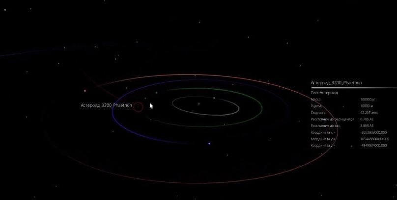Калининградские астрономы показали сближение крупного астероида с Землёй