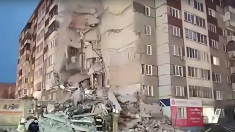 В Ижевске произошло обрушение части девятиэтажного дома