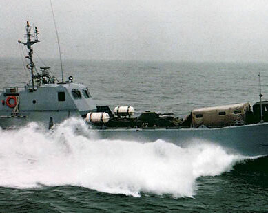 В главной базе Балтийского флота проходят учения дивизиона быстроходных десантных катеров