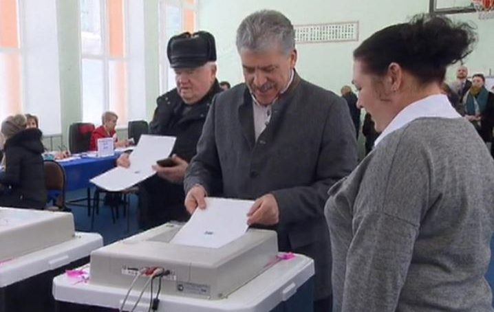 Грудинин проголосовал на президентских выборах
