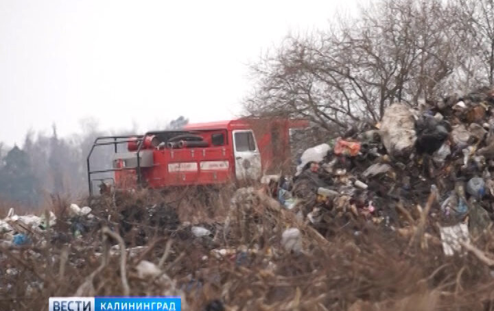 В Краснознаменске загорелся полигон твёрдых коммунальных отходов
