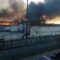 На окраине Калининграда бушует пламя