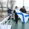 Военно-морской флаг России поднят на новом корабле связи в Балтийске