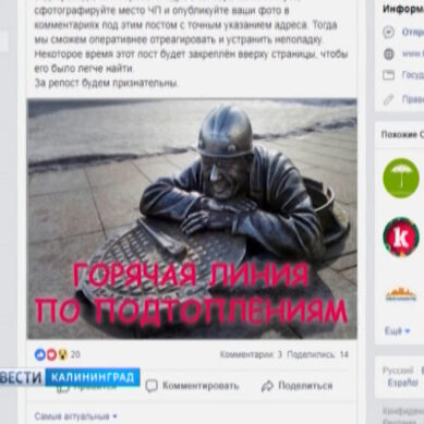 Калининградцы смогут рассказать о коммунальных ЧП в социальных сетях