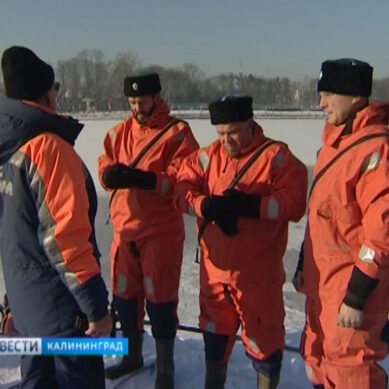 На Верхнем озере сотрудники МЧС провели мастер-класс для казаков по спасению людей, провалившихся под лед