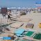На пляже в Янтарном начали строить детский городок