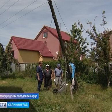 В посёлке Сосновка убрали наклонившиеся столбы и переключили дома на новую линию