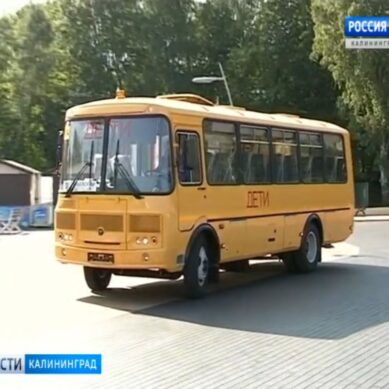 6 новых школьных автобусов получили главы муниципалитетов Калининградской области