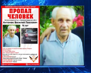 В Зеленоградском районе продолжаются поиски пропавшего 79-летнего пенсионера