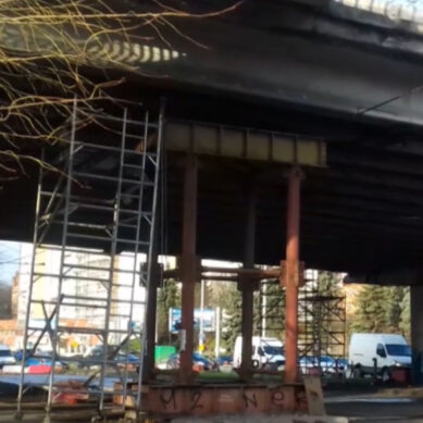 В Калининграде ремонт пролёта эстакадного моста вошёл в финальную стадию