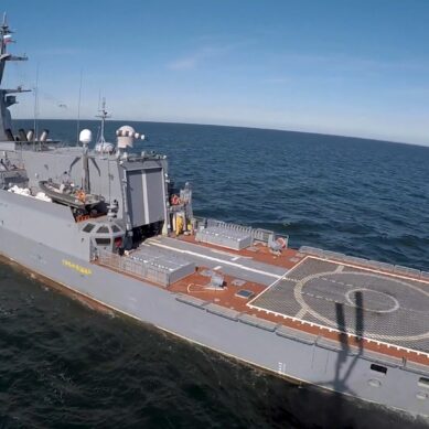 Новейший корвет ВМФ России «Гремящий» проходит государственные испытания на полигонах Балтфлота