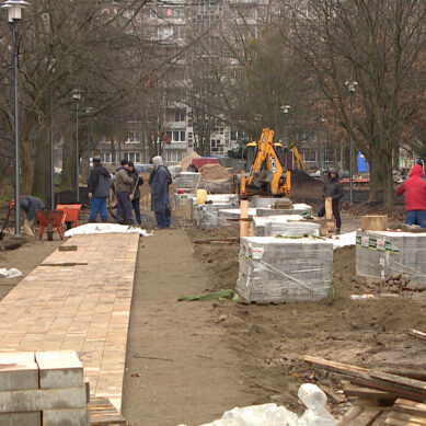 В Калининграде до конца года должны завершить первый этап реконструкции сквера на улице Рокоссовского