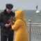 Полицейские поздравляют женщин с предстоящим праздником