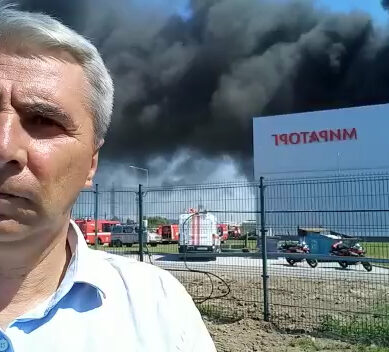 Пожар на «Мираторге»: корреспондент ГТРК «Калининград» с места событий