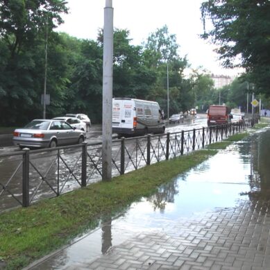 Потоп в Калининграде на улице Гагарина: комментарий «Водоканала»