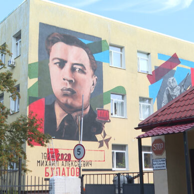 Портрет Героя нарисовали на стене дома в Калининградской области