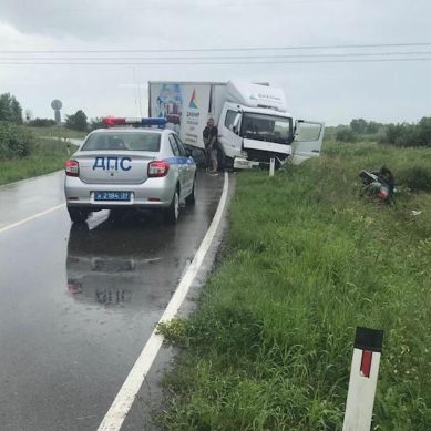 В Нестеровском районе «Ауди» выехал на встречку и врезался в грузовик