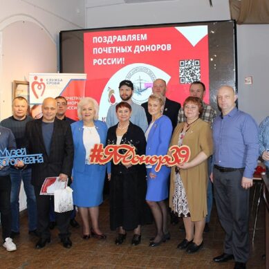 В Калининграде 16 добровольцев получили значки и удостоверения почётных доноров России