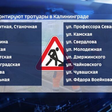 Какие тротуары в Калининграде отремонтируют в 2023 году