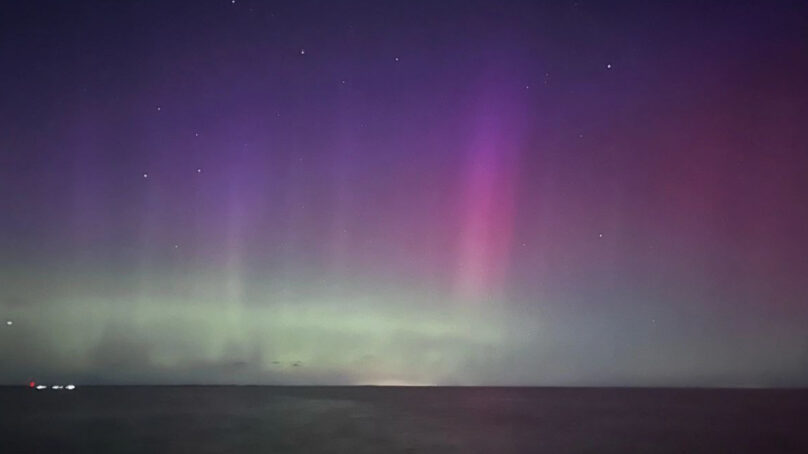 В Калининградской области вторую ночь подряд можно было увидеть полярное сияние
