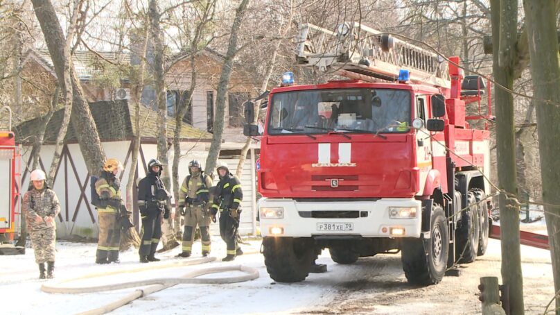 На Куршской косе провели ежегодные пожарно-тренировочные учения