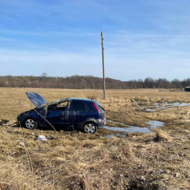 ДТП в Краснознаменском районе — машина опрокинулась в кювет
