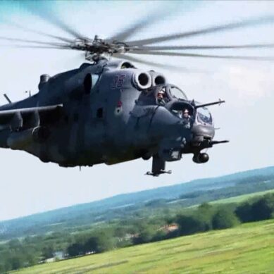 Более 10 экипажей ударных вертолетов Ми-24 провели учения в Калининградской области