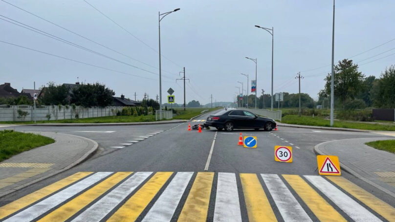 В Гурьевске женщина не уступила дорогу велосипедисту и сбила его