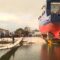 Торжественный спуск на воду рыболовецкого судна, вручение ключей аварийщикам и уточнение сроков газификации Балтийска