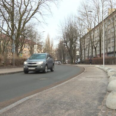 В Калининграде на Красной начали устанавливать полусферы, борясь с незаконной парковкой