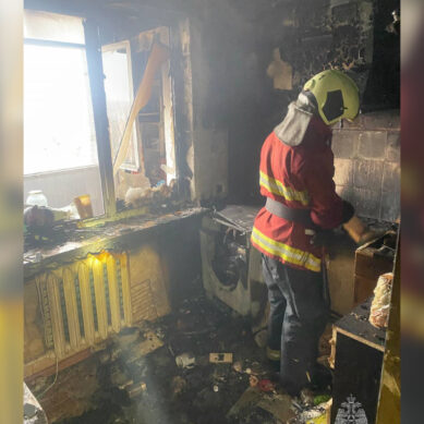 В Калининграде утром на 9 Апреля сгорела кухня в девятиэтажке