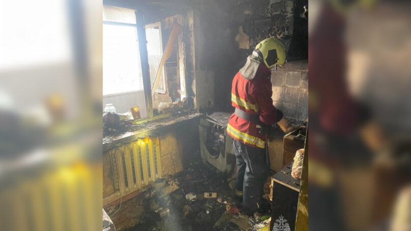 В Калининграде утром на 9 Апреля сгорела кухня в девятиэтажке