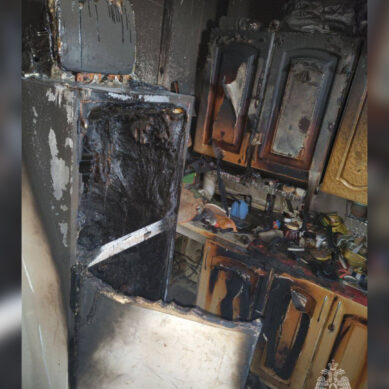 В многоквартирном доме в Мамоново пожарные потушили горящие телевизор, холодильник и мебель